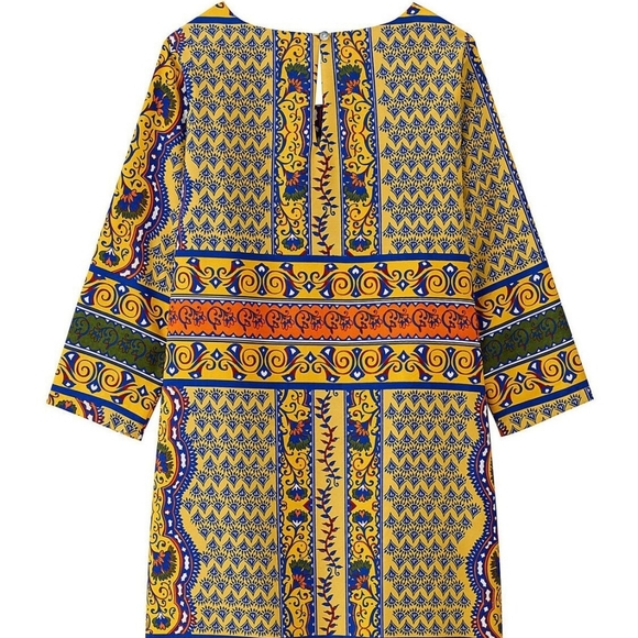 Tile Print Tunic Dress - Picture 4 of 7
